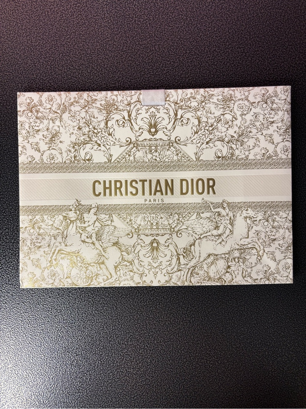 Dior White and Gold Gift Bag